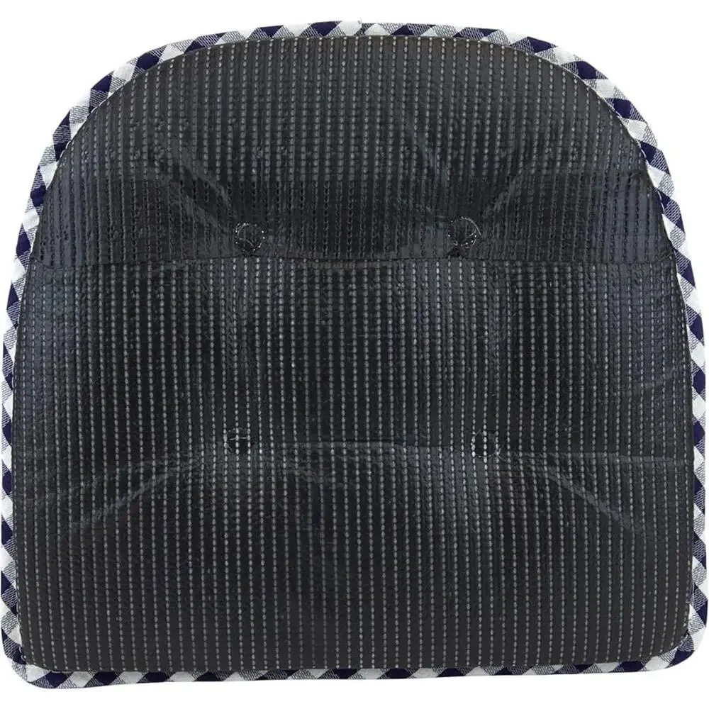 Set of 8 Dining Chair Cushions Blue White